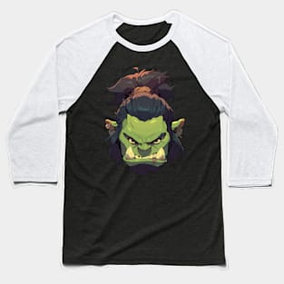 Chibi Orc Face Baseball T-Shirt